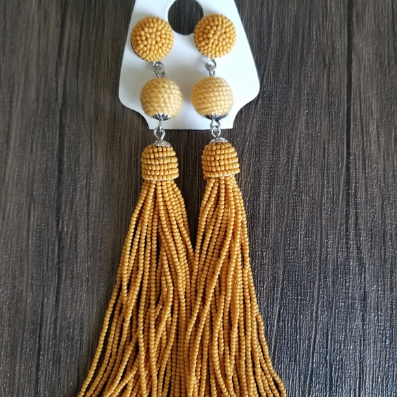 NWT Beaded tassel drop earrings - Picture 3 of 6